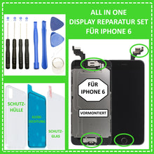 Lade das Bild in den Galerie-Viewer, LCD Display für iPhone 6 VORMONTIERT Retina HD Bildschirm 3D Touch Screen Glas in Schwarz Black