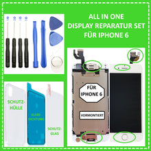 Lade das Bild in den Galerie-Viewer, LCD Display für iPhone 6 VORMONTIERT Retina HD Bildschirm 3D Touch Screen Glas in Weiß White