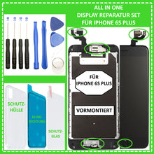 Lade das Bild in den Galerie-Viewer, LCD Display für iPhone 6S Plus VORMONTIERT Retina HD Bildschirm 3D Touch Screen Glas in Schwarz Black