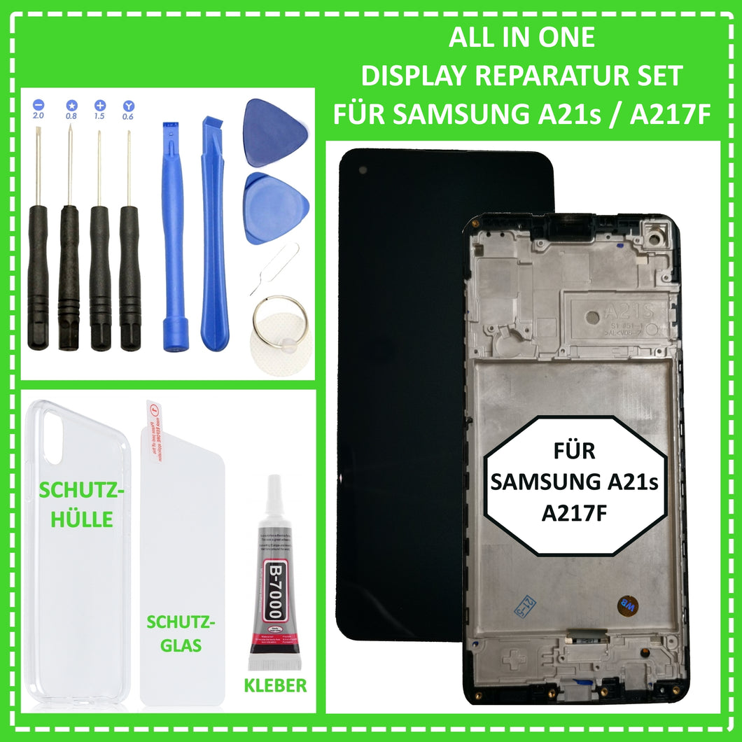 LCD Display für Samsung Galaxy A21s SM-A217F LCD Touch Screen Bildschirm + Rahmen