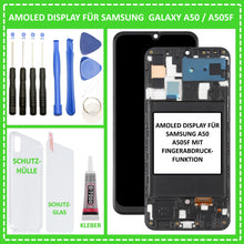 Load image into Gallery viewer, OLED Display für Samsung Galaxy A50 2019 (SM-A505F) LCD Touch Screen Glas + Rahmen
