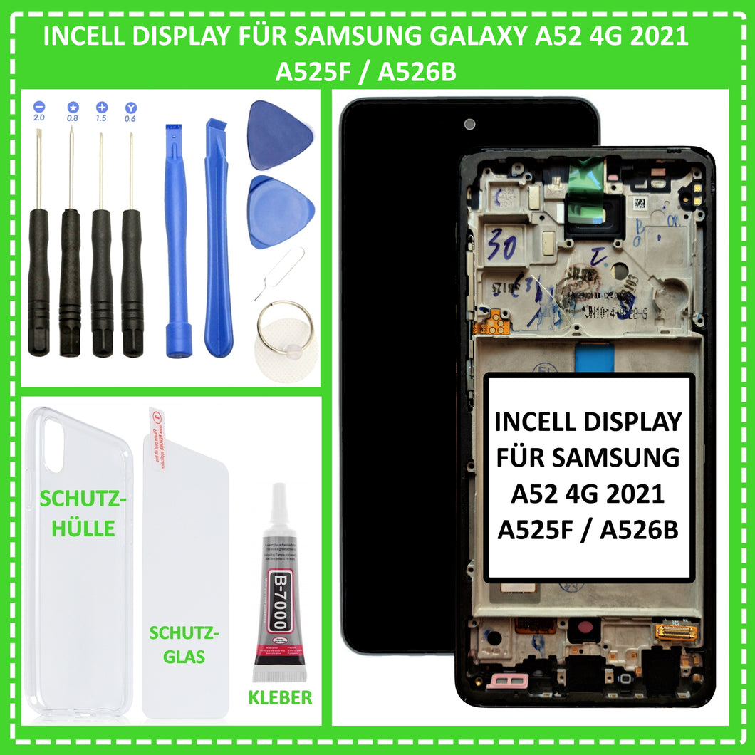 Incell Display für Samsung A52 4G 2021 SM-A525F SM-A526B LCD FHD Touch Screen Glas