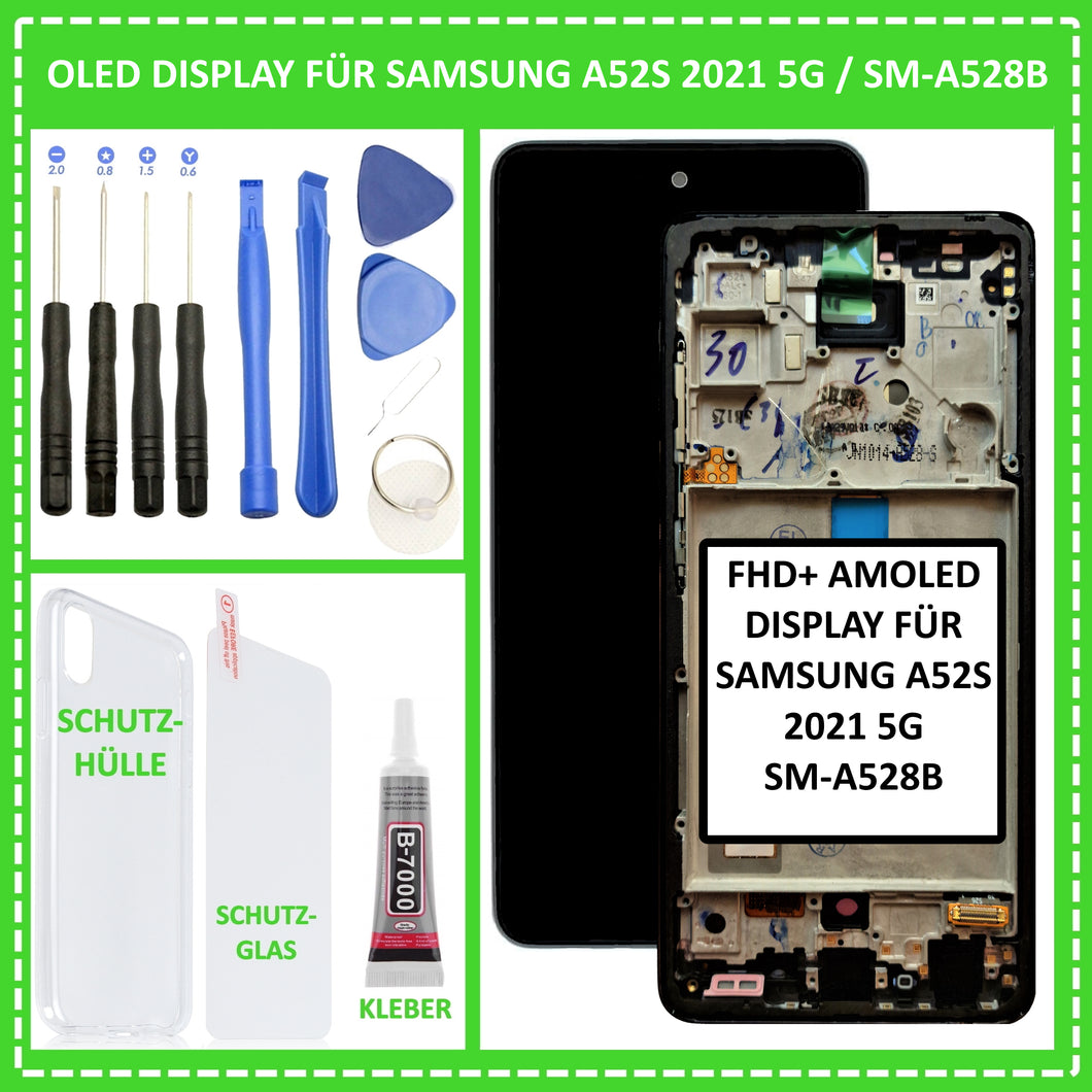 AMOLED Display für Samsung A52s 2021 5G (SM-A528B) LCD FHD Bildschirm Touch Screen