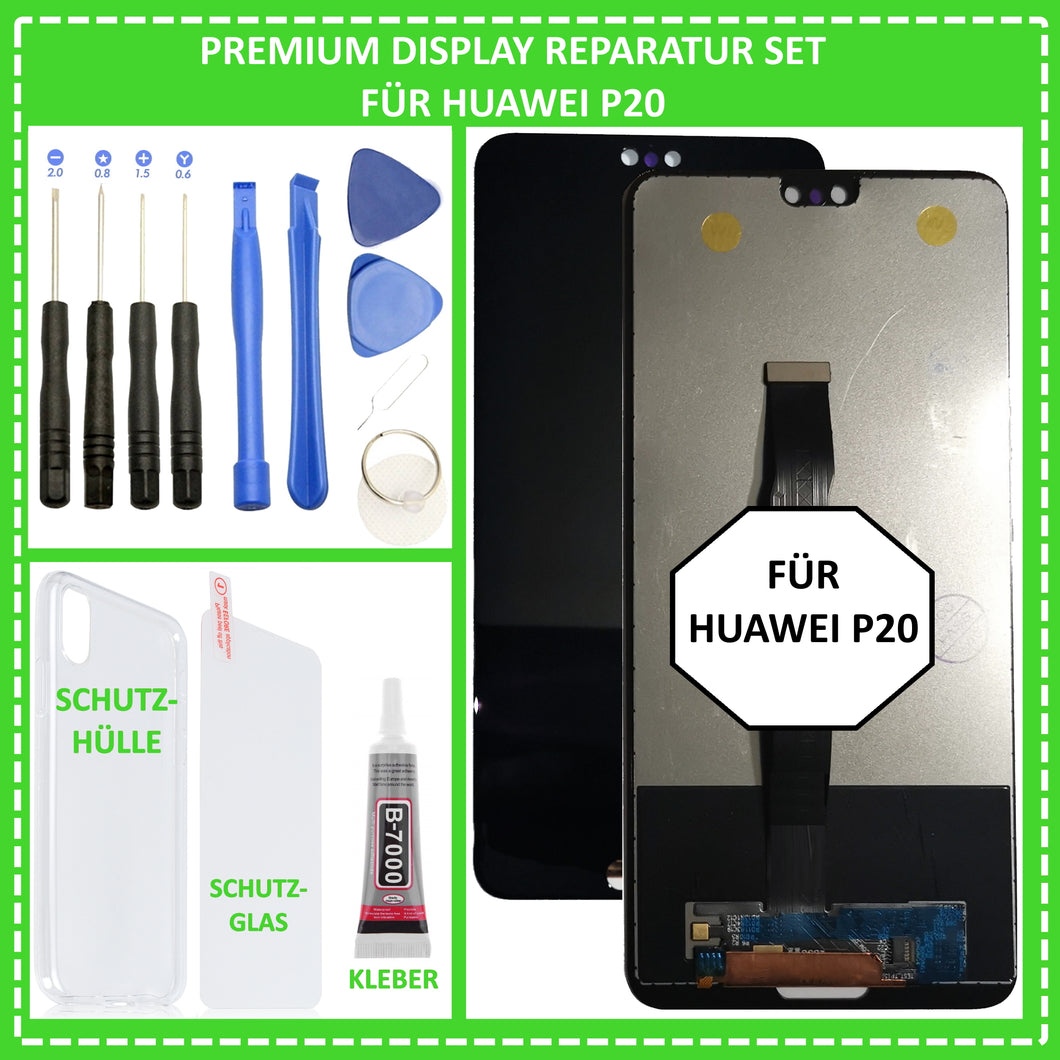LCD Display für Huawei P20 Full HD Touchscreen Bildschirm Schwarz Black EML-L09
